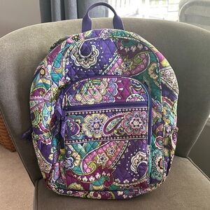 Gently used Vera Bradley Campus Backpack retired Heather pattern